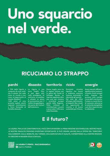 La Liguria è spenta riaccendiamola