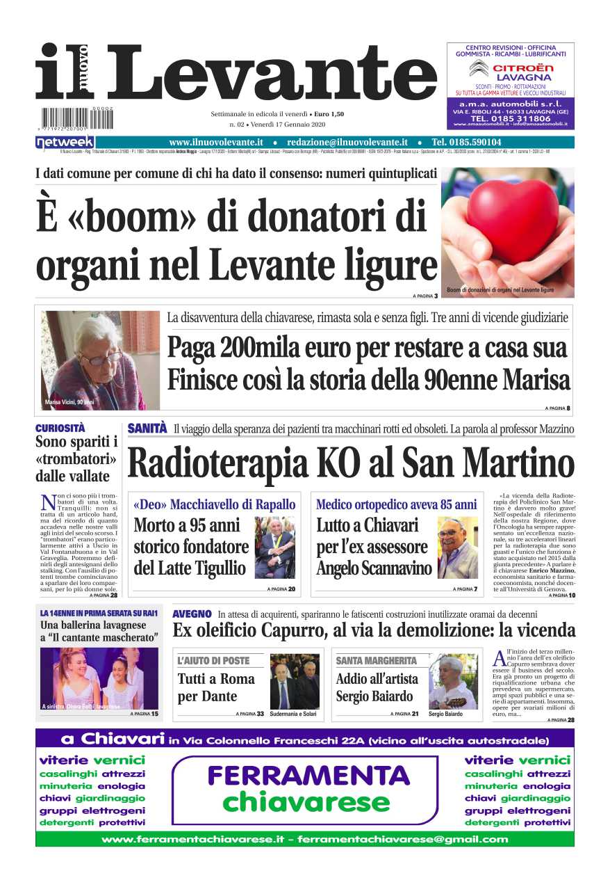 Inchieste, approfondimenti e interviste su Il Nuovo Levante da oggi in edicola