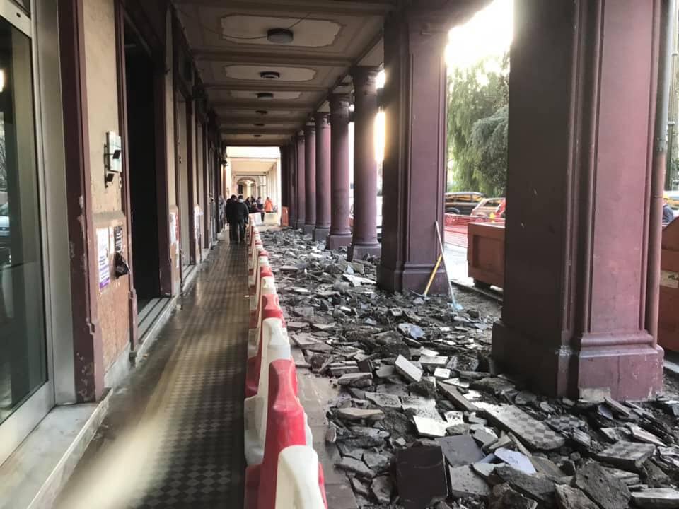 Lavori in piazza Roma a Chiavari