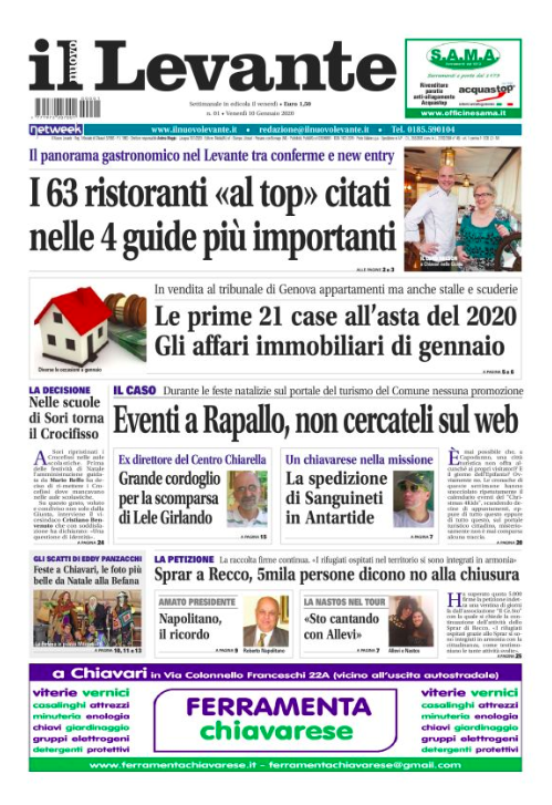 Inchieste, approfondimenti e interviste su Il Nuovo Levante da oggi in edicola