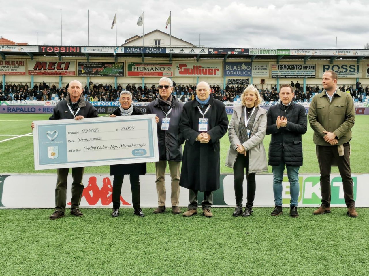 L’Entella nel Cuore consegna 31mila euro al Gazlini