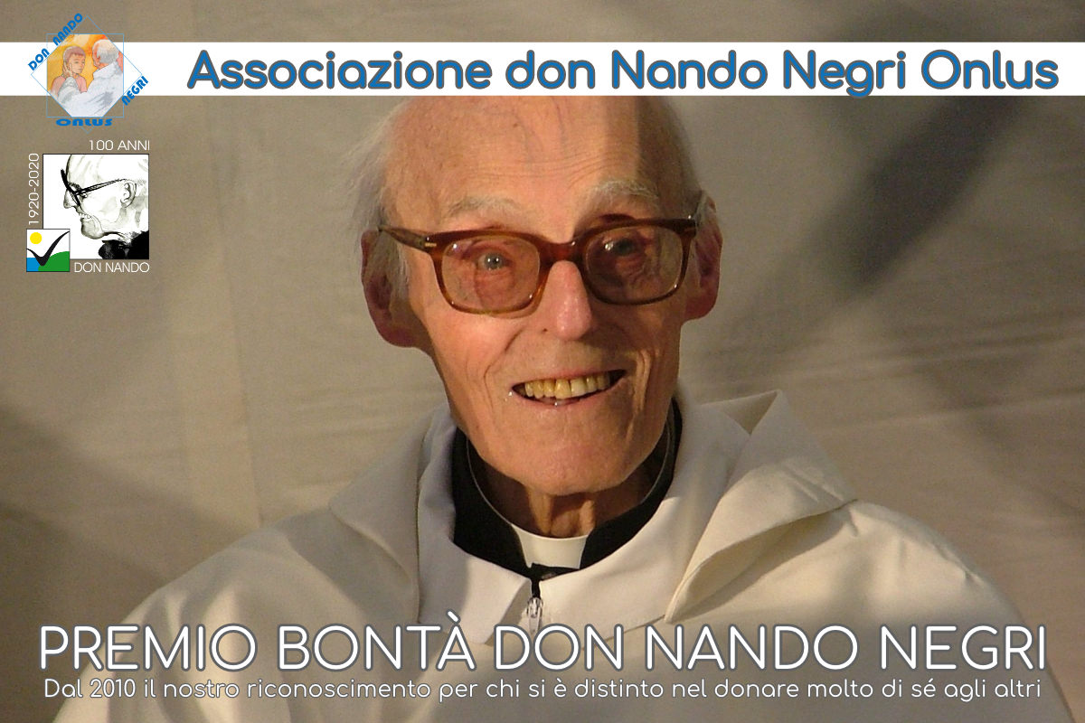Aperto il bando per l’edizione 2020 del “Premio Bontà don Nando Negri”