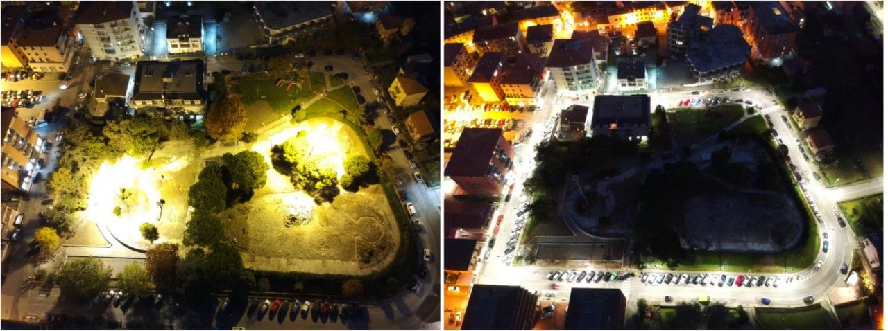 Chiavari, la nuova illuminazione di piazza Del Buono