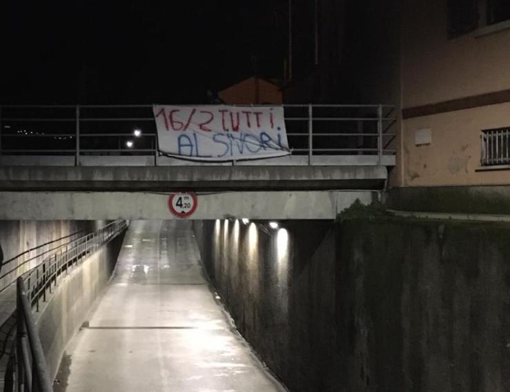 Sestri – Imperia: striscioni degli ultras corsari chiamano a raccolta i tifosi