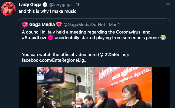 Lady Gaga interrompe la conferenza stampa in Regione