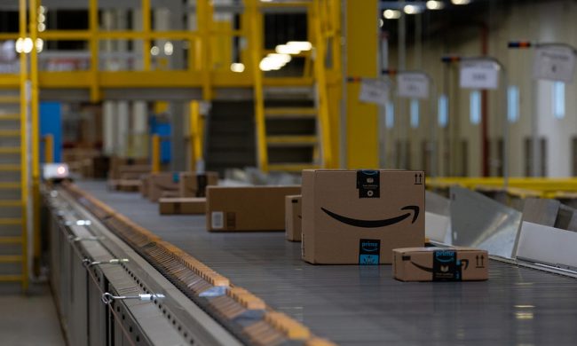 Lavoratori di Amazon in sciopero