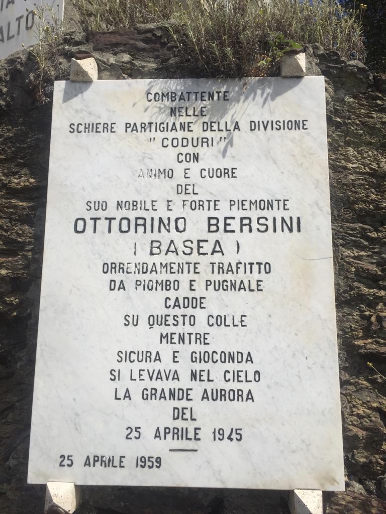 25 Aprile a Chiavari: cerimonia simbolica presso l’epigrafe del partigiano Basea