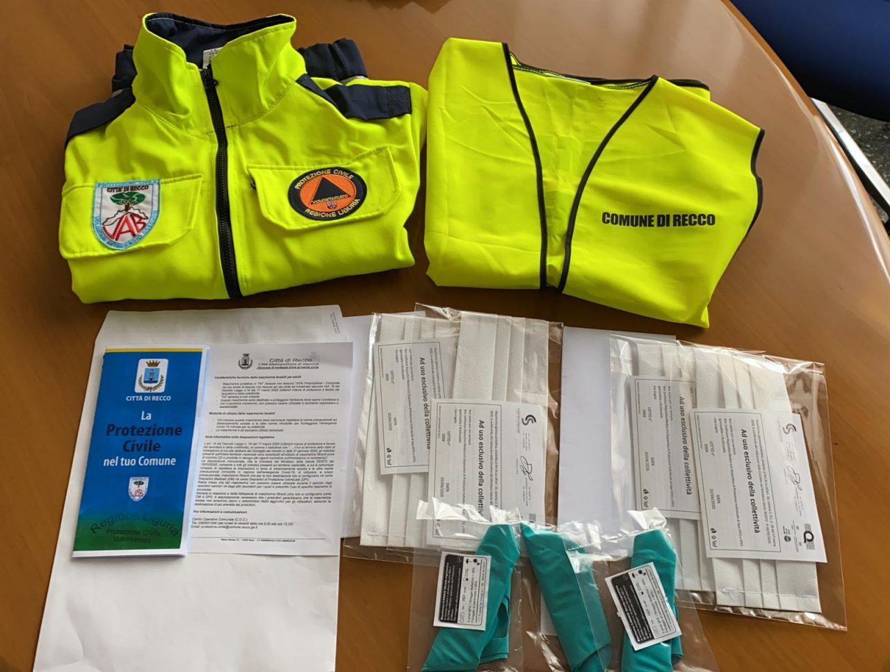 Recco: il 1° maggio distribuzione delle mascherine presso la Bocciofila in via della Né