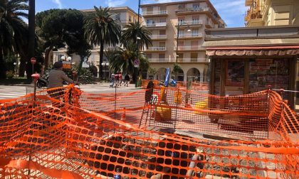 Chiavari, lavori in piazza Roma