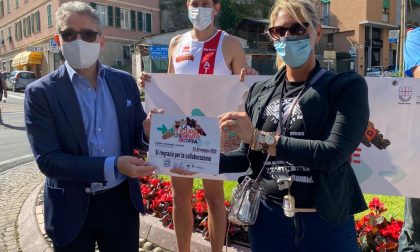 È arrivata anche a Recco la staffetta “La Liguria che riparte. Di corsa”