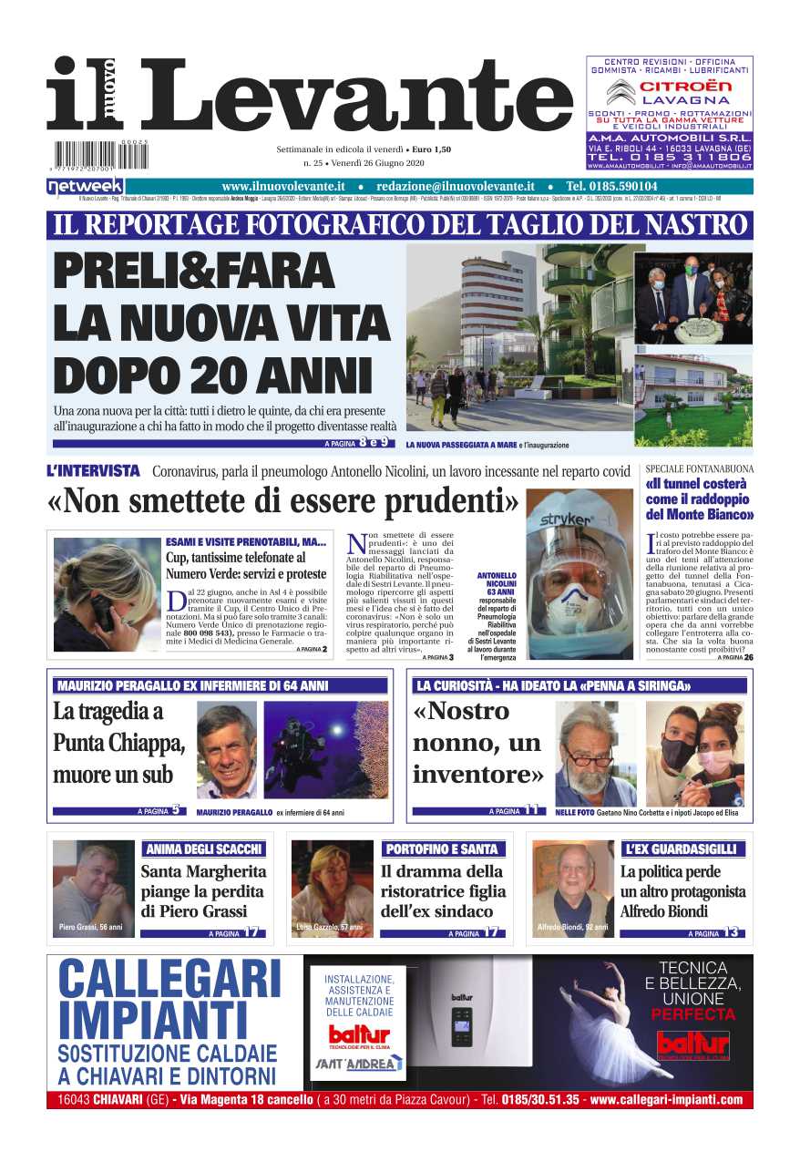 Inchieste, approfondimenti e interviste su Il Nuovo Levante da oggi in edicola
