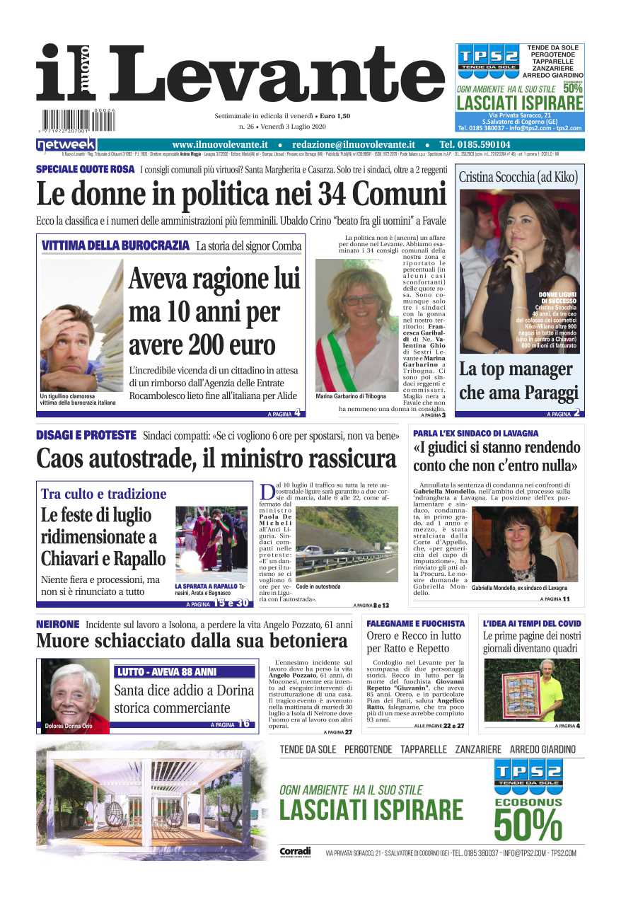 Inchieste, approfondimenti e interviste su Il Nuovo Levante da oggi in edicola