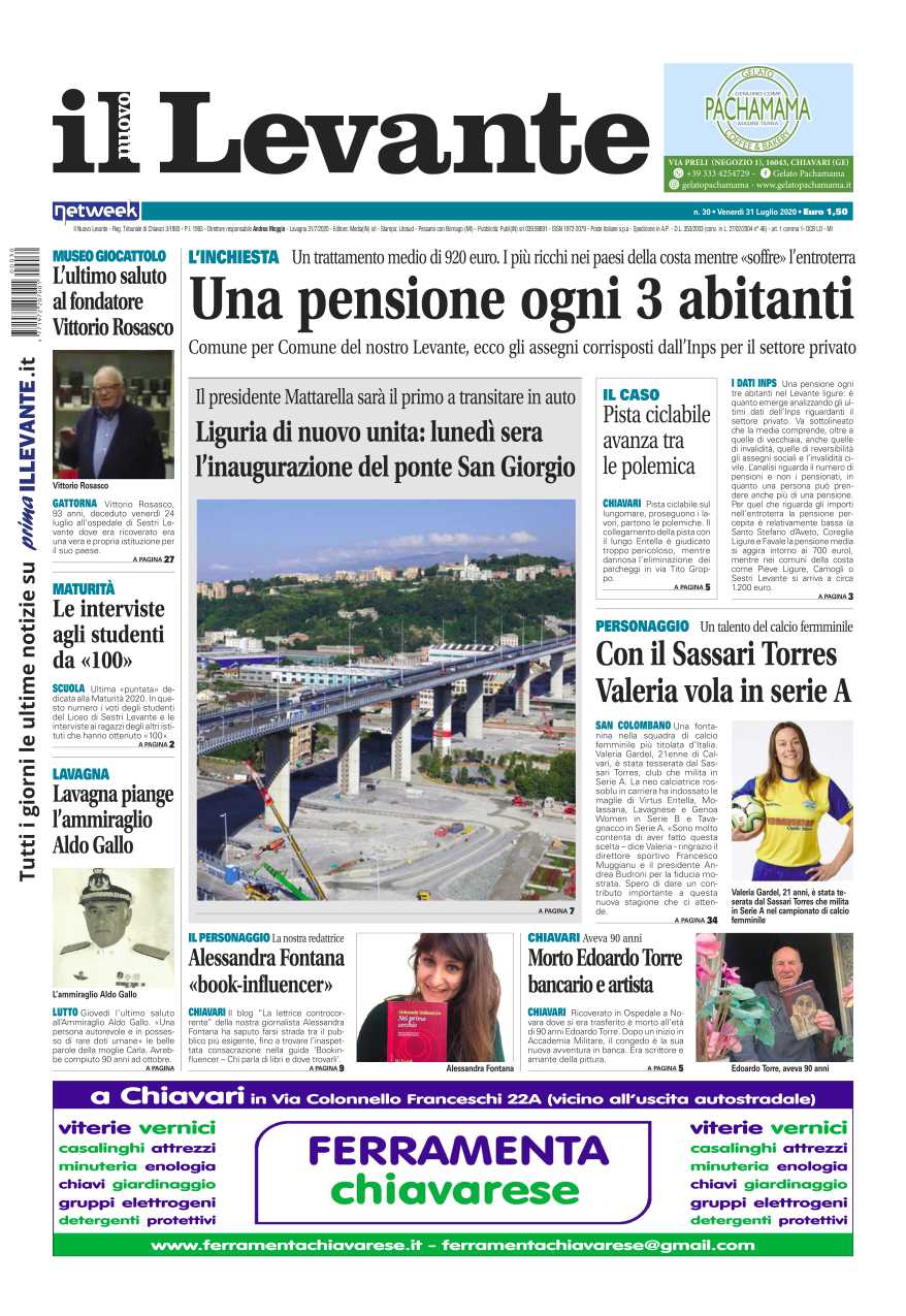 Inchieste, approfondimenti e interviste su Il Nuovo Levante da oggi in edicola