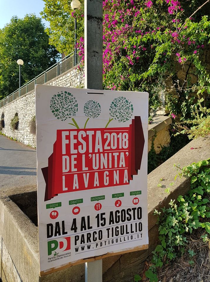 Lavagna, festa PD annullata