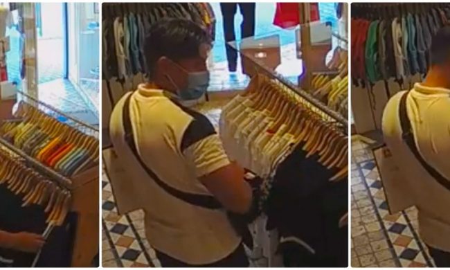 Ruba maglietta nel negozio e la telecamera lo incastra (Video)