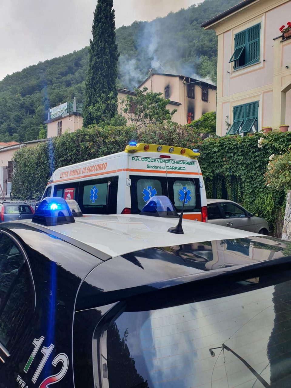 Incendio in una casa a San Colombano Certenoli