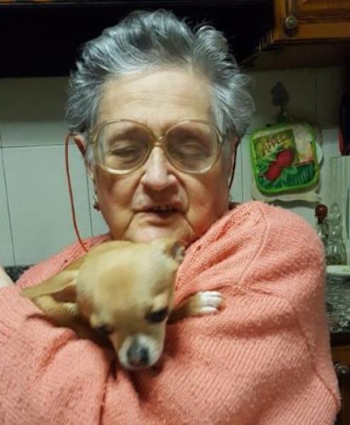 Nonna Carla ha la sua sedia a rotelle