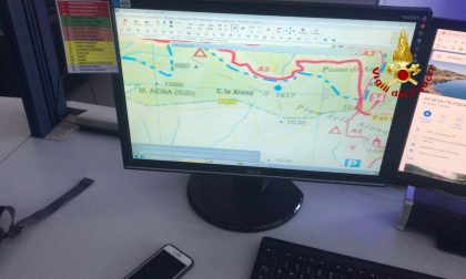 Famiglia dispersa sul monte Aiona alle spalle di Chiavari