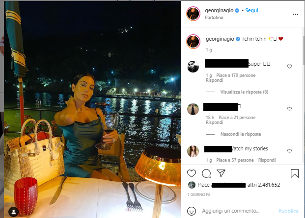 Vip a Portofino, Ronaldo e Georgina