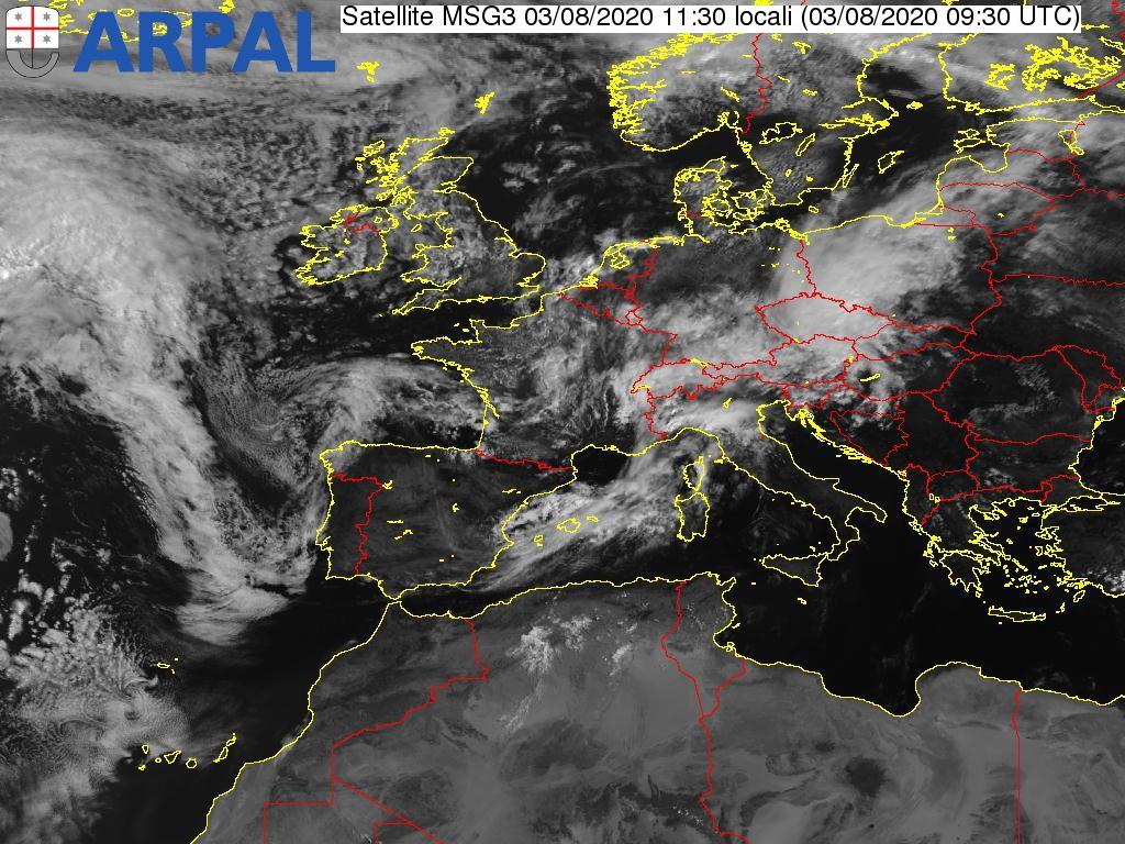 Arpal, l’allerta meteo gialla per temporali continua sino a domani nelle zone A e C