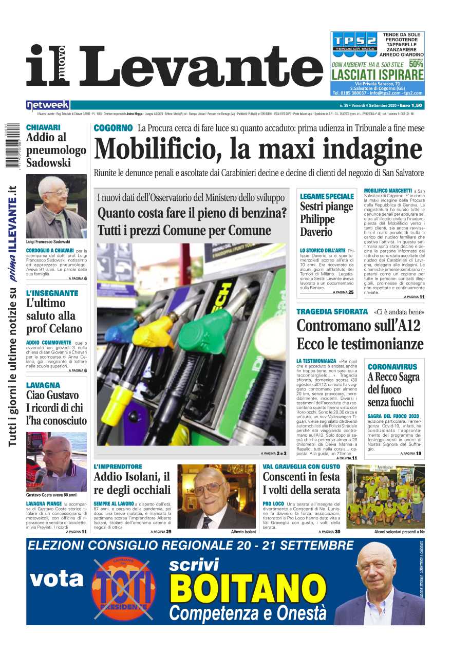 Inchieste, approfondimenti e interviste su Il Nuovo Levante da oggi in edicola