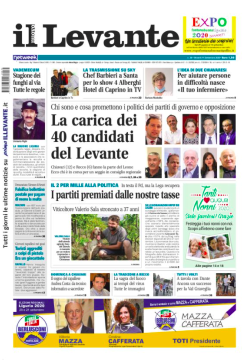 Inchieste, approfondimenti e interviste su Il Nuovo Levante da oggi in edicola