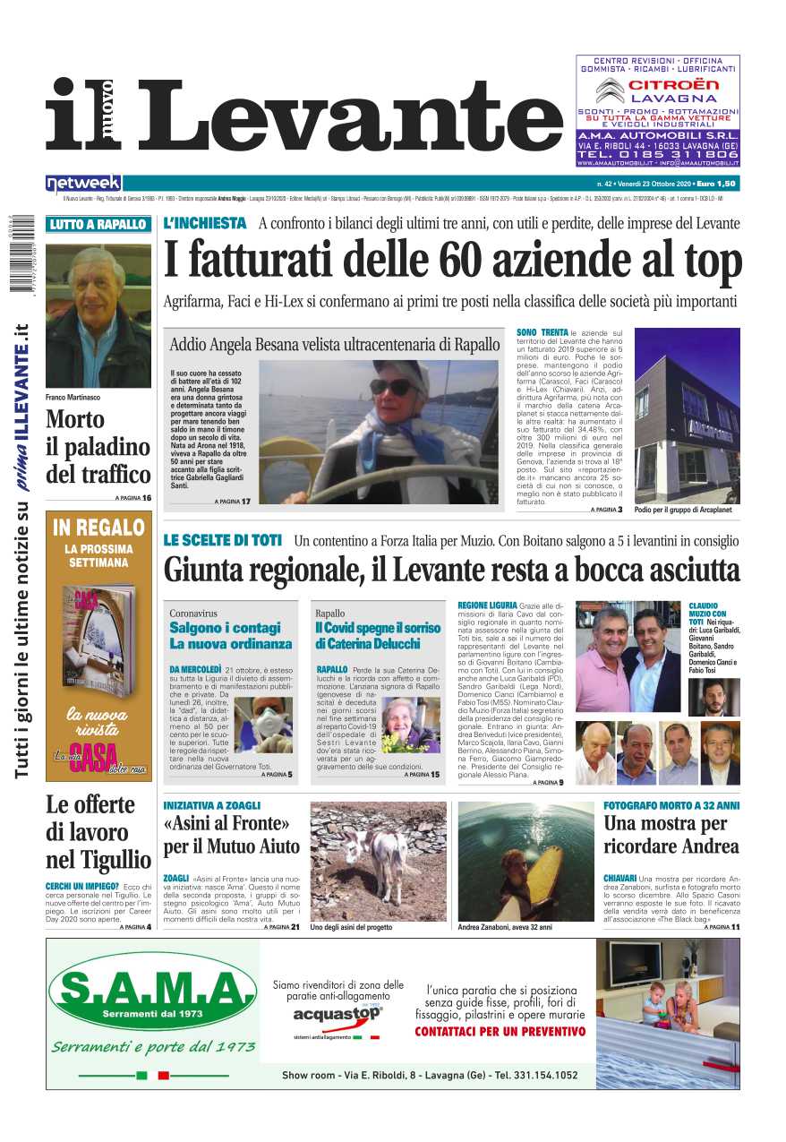 Inchieste, approfondimenti e interviste su Il Nuovo Levante da oggi in edicola