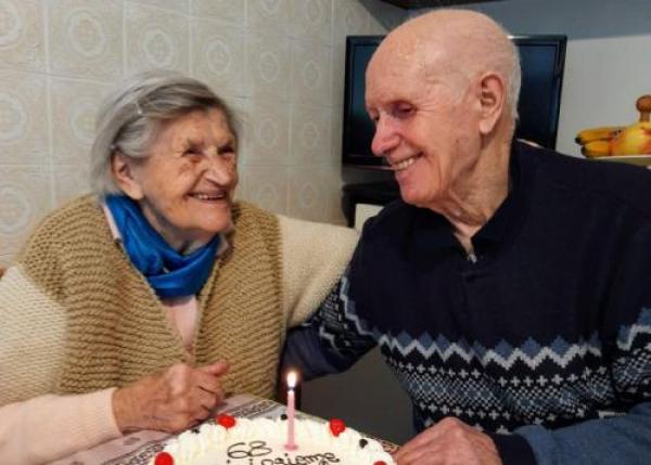 Giovanna Olcese e Luigi Reverello hanno festeggiato quasi settant’anni insieme