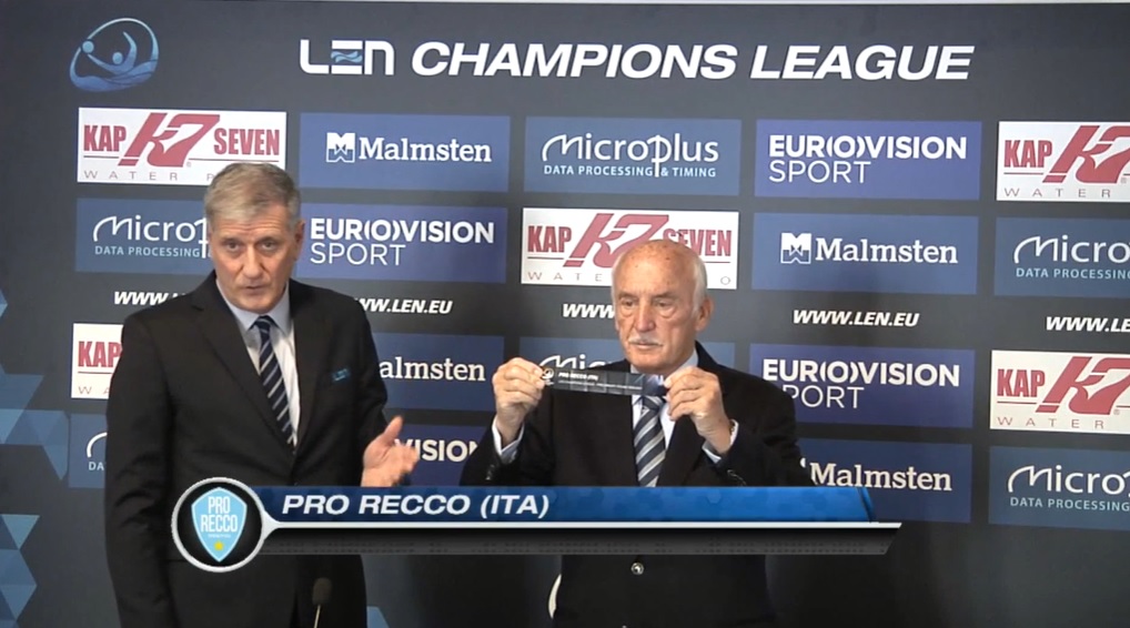 Champions League, sorteggiato il girone della Pro Recco