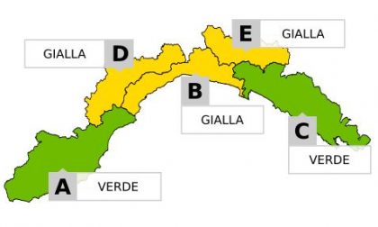 Allerta gialla fino alle 15