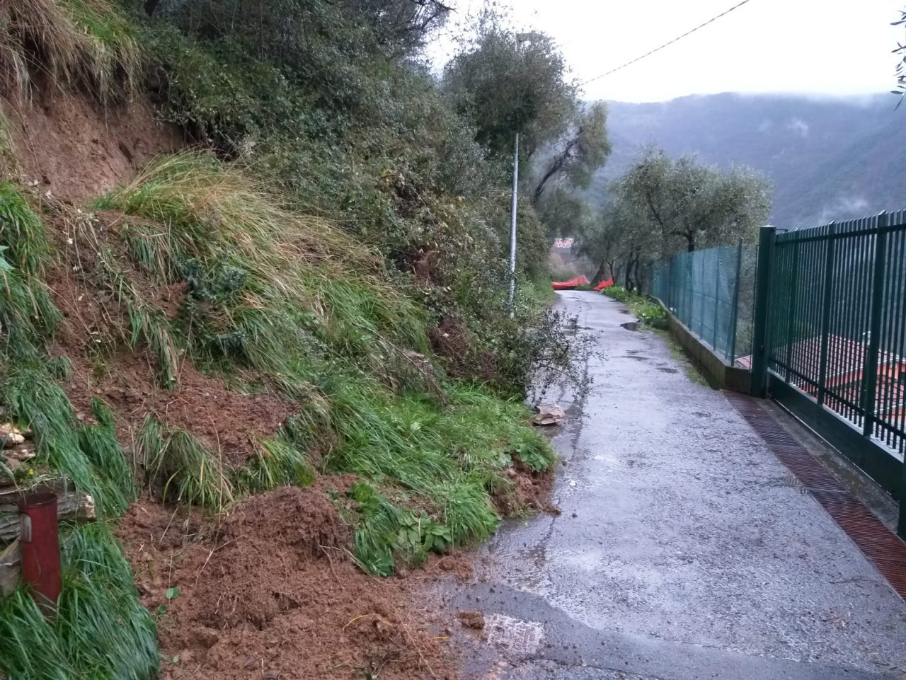 Nuova frana in via Comega