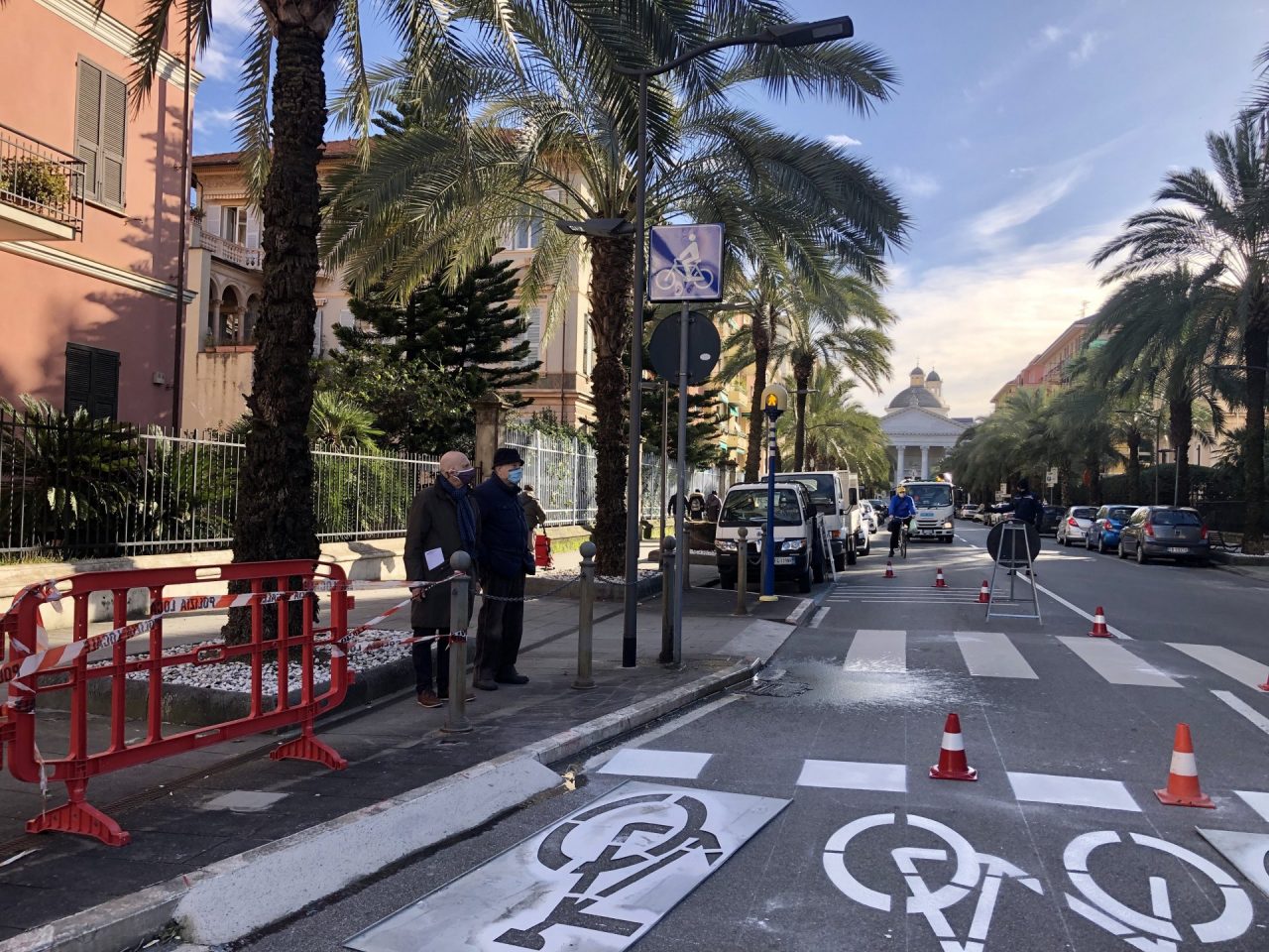 Pista ciclabile del centro storico a Chiavari