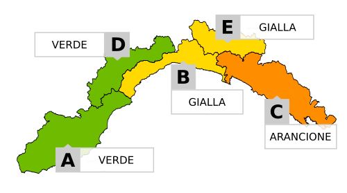 Peggiora il maltempo, scatta l’allerta meteo: sul Levante arriverà ad arancione