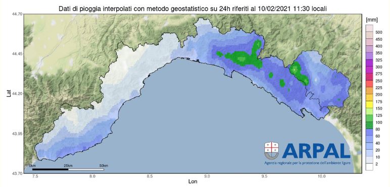 Arpal, confermata chiusura allerta gialla alle ore 15