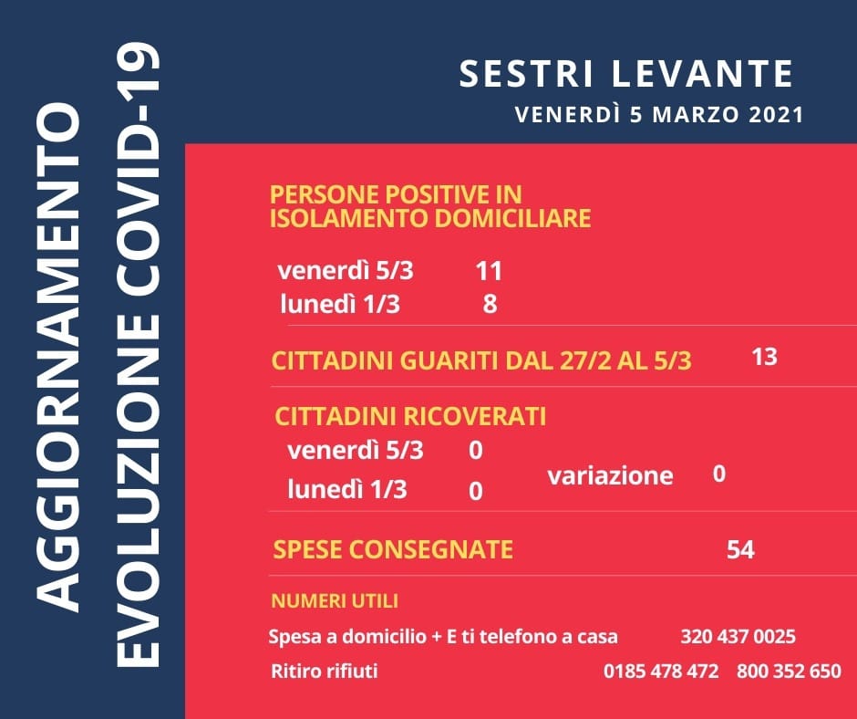 Covid, nessun sestrese  ricoverato