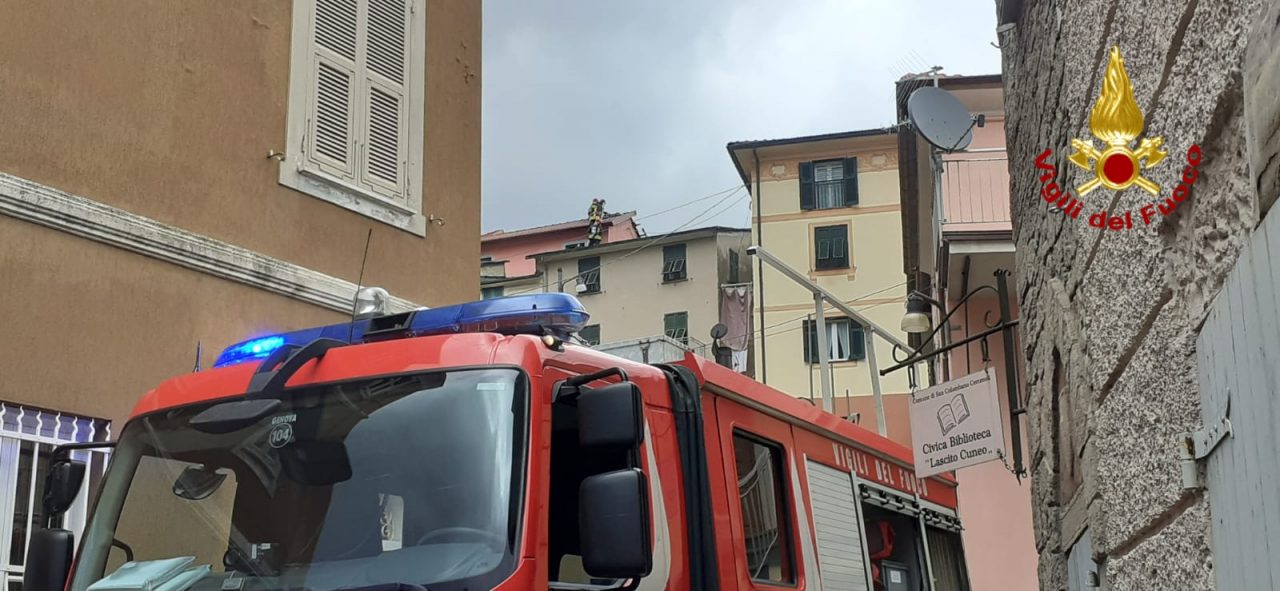 Incendio canna fumaria a San Colombano