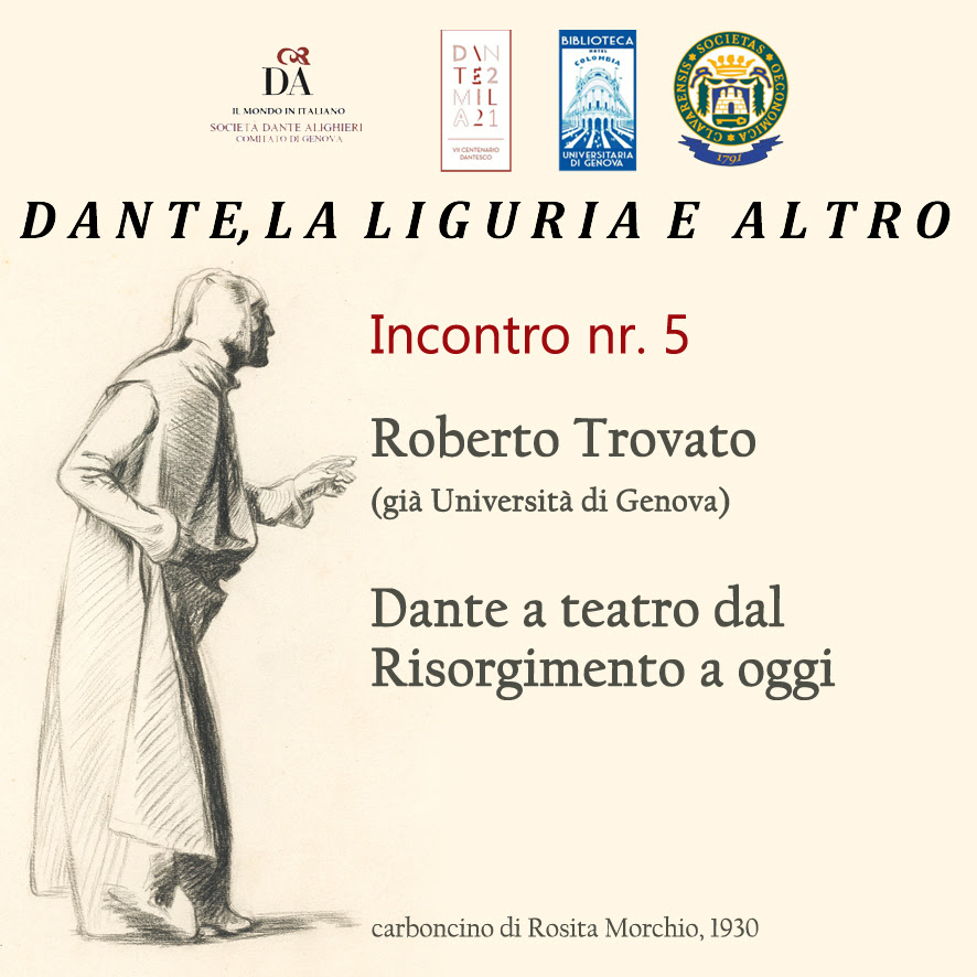 Ecco il quinto incontro della rassegna “Dante, la Liguria e altro”