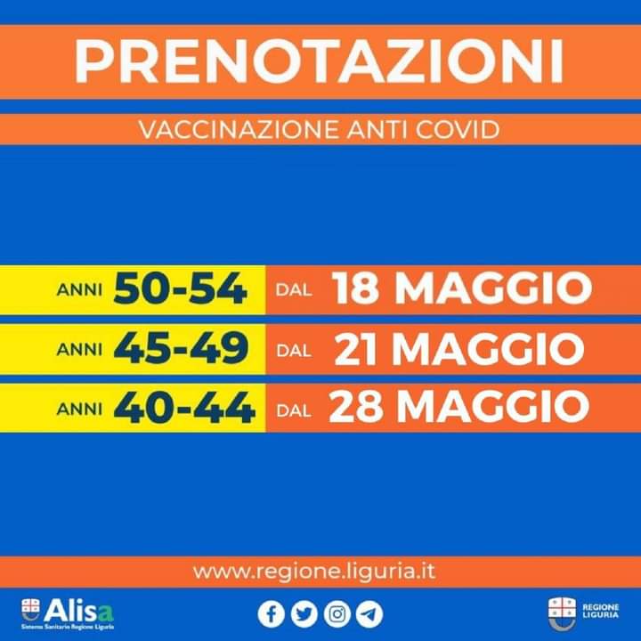 Vaccino anti-Covid, aggiornato il calendario delle prenotazioni
