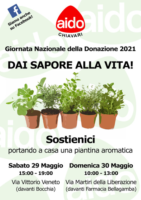 Piantine aromatiche a sostegno di AIDO