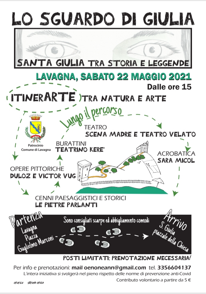 “Lo sguardo di Giulia”, l’evento domani a Lavagna