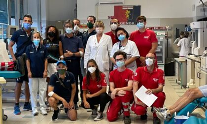 Atleti e volontari di Recco insieme per donare sangue al San Martino