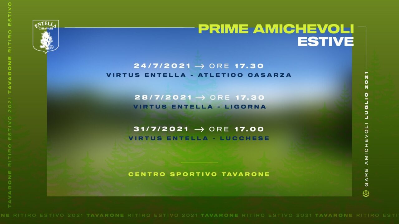 Le prime amichevoli estive dell’Entella