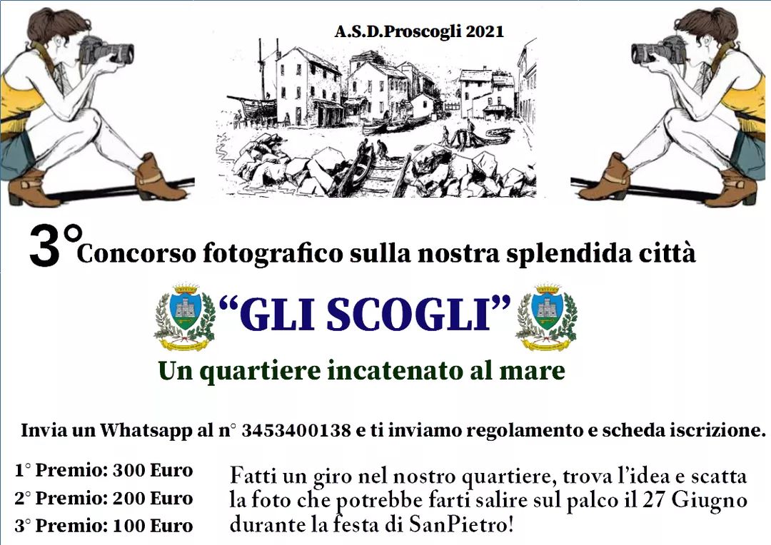 Ancora pochi giorni per partecipare al concorso sugli Scogli