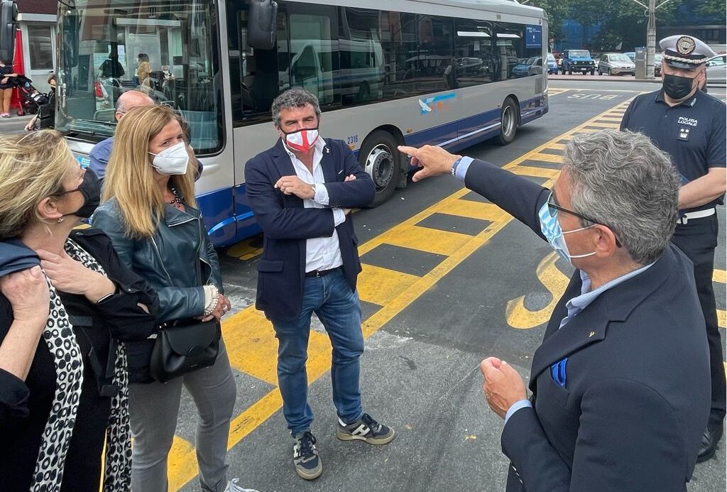 Recco ridisegna il capolinea dei bus, primo sopralluogo della città metropolitana