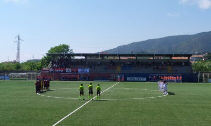 Addio Camilla, un minuto di silenzio all'inizio della partita Sestri Levante-Saluzzo