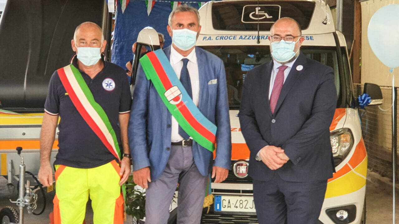 Moneglia, inaugurati la nuova sede di Protezione Civile e due mezzi della Croce Azzurra