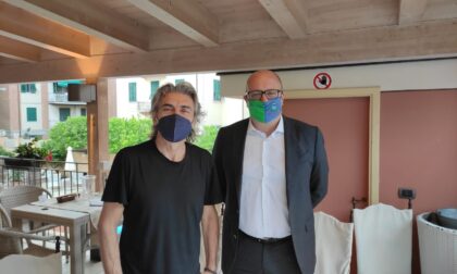 Ligabue a Chiavari, le prime immagini con il sindaco Di Capua