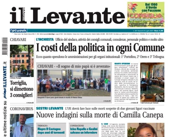 Il Nuovo Levante da oggi in edicola con inchieste, esclusive e interviste