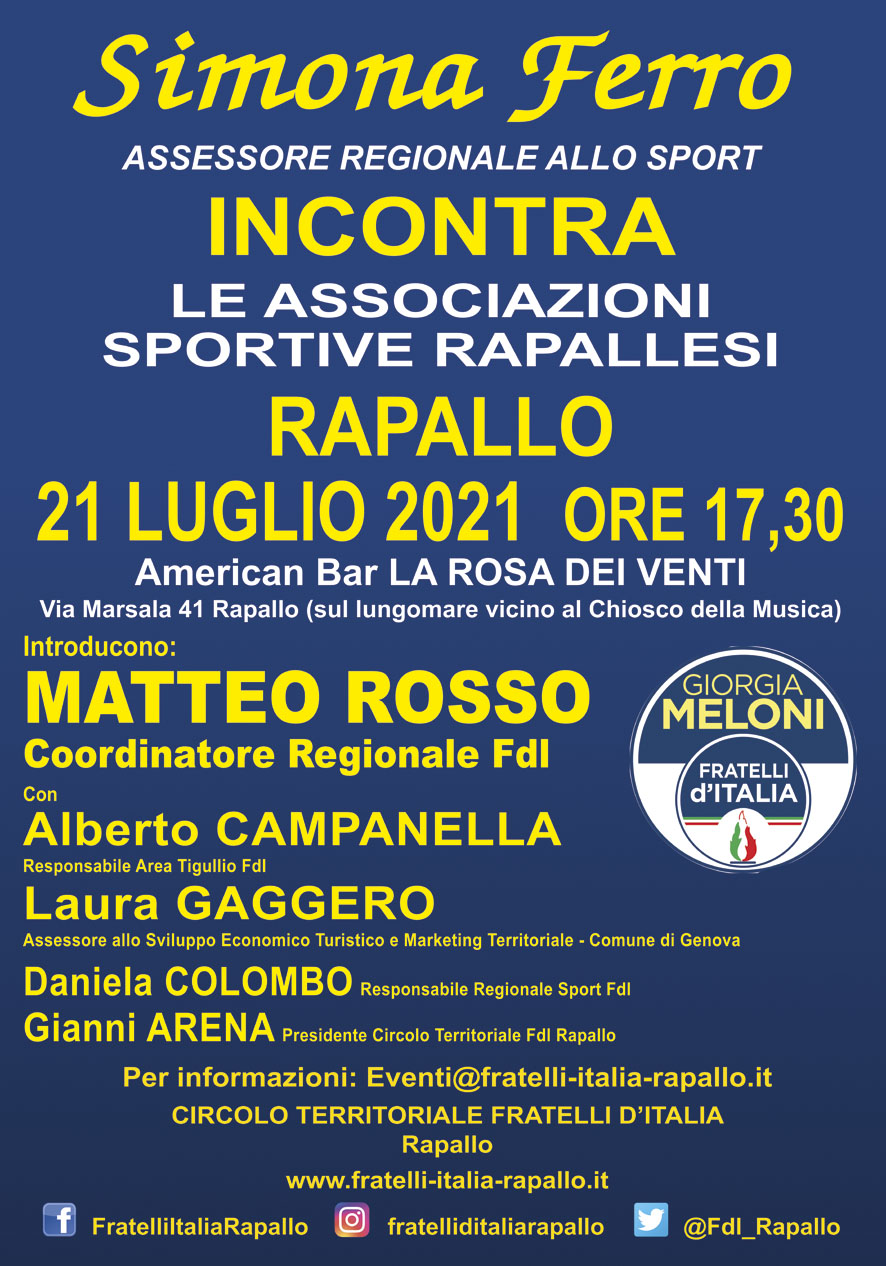 L’assessore Ferro incontra le associazioni di Rapallo