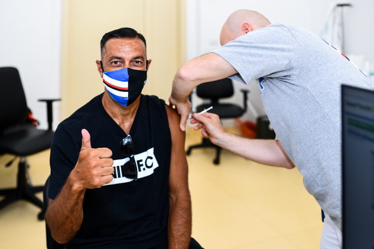 Sampdoria: vaccinati giocatori, staff e dirigenti